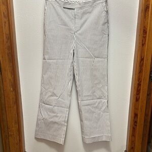 Lauren Ralph Lauren Black and White Striped Wide Leg Pants